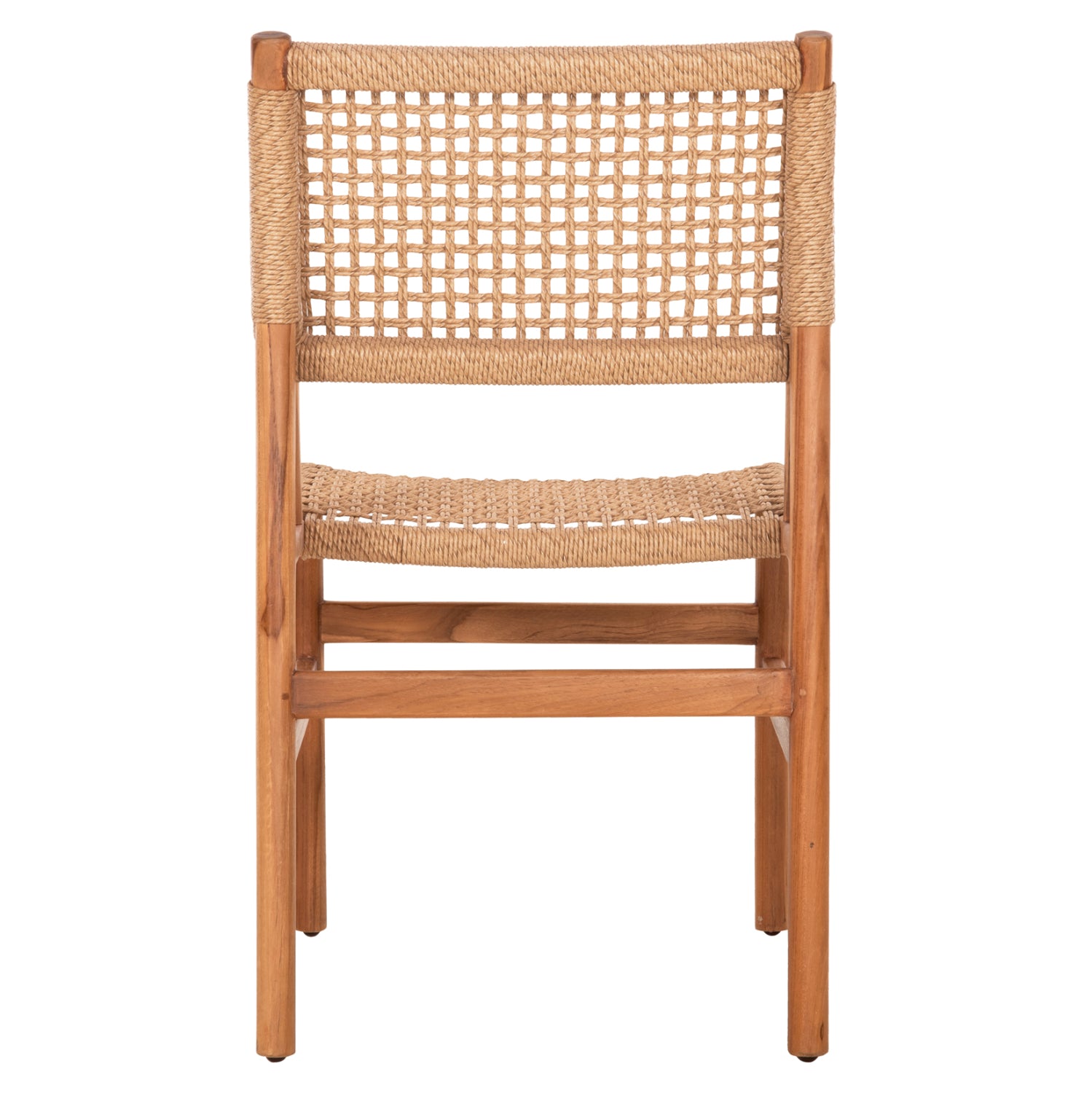 DINING CHAIR DINIZ HM6554 TEAK WOOD IN NATURAL COLOR--SYNTHETIC ROPE 48x60x84Hcm.