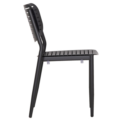 DINING CHAIR HILLIARD HM6645.01 ALUMINUM IN CHARCOAL COLOR 46x54x78Hcm