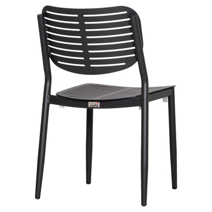 DINING CHAIR HILLIARD HM6645.01 ALUMINUM IN CHARCOAL COLOR 46x54x78Hcm
