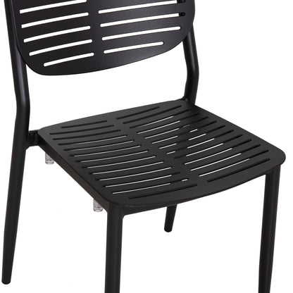 DINING CHAIR HILLIARD HM6645.01 ALUMINUM IN CHARCOAL COLOR 46x54x78Hcm