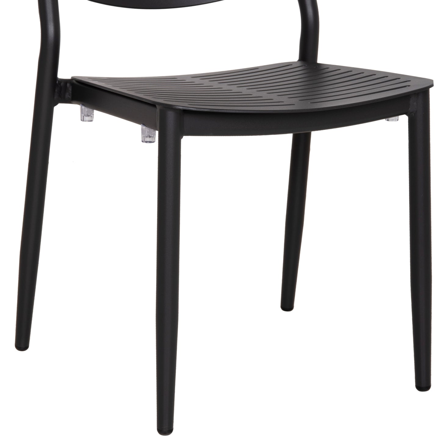 DINING CHAIR HILLIARD HM6645.01 ALUMINUM IN CHARCOAL COLOR 46x54x78Hcm