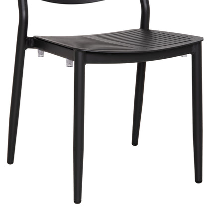 DINING CHAIR HILLIARD HM6645.01 ALUMINUM IN CHARCOAL COLOR 46x54x78Hcm