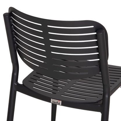 DINING CHAIR HILLIARD HM6645.01 ALUMINUM IN CHARCOAL COLOR 46x54x78Hcm