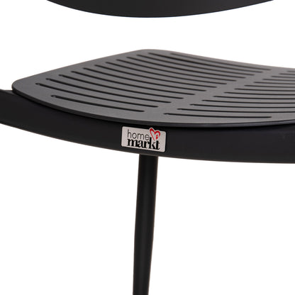 DINING CHAIR HILLIARD HM6645.01 ALUMINUM IN CHARCOAL COLOR 46x54x78Hcm
