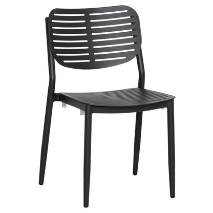 DINING CHAIR HILLIARD HM6645.01 ALUMINUM IN CHARCOAL COLOR 46x54x78Hcm