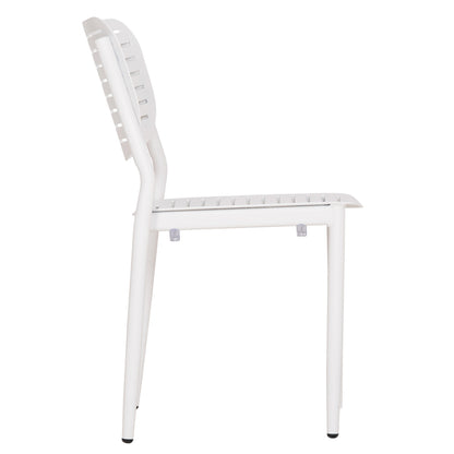 DINING CHAIR HILLIARD HM6645.02 ALUMINUM IN WHITE COLOR 46x54x78Hcm
