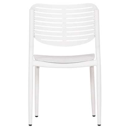 DINING CHAIR HILLIARD HM6645.02 ALUMINUM IN WHITE COLOR 46x54x78Hcm