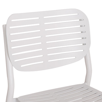 DINING CHAIR HILLIARD HM6645.02 ALUMINUM IN WHITE COLOR 46x54x78Hcm