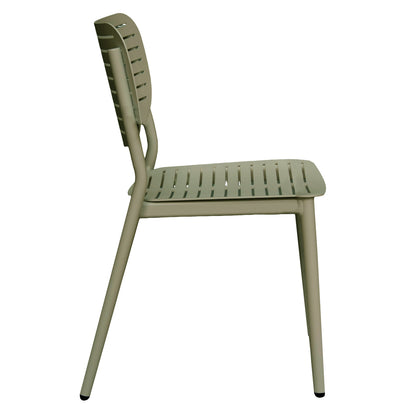 DINING CHAIR HILLIARD HM6645.07 ALUMINUM IN OLIVE GREEN COLOR 44.5x58x80Hcm