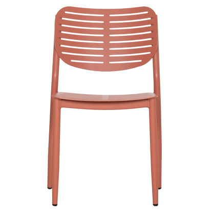 DINING CHAIR HILLIARD HM6645.08 ALUMINUM IN TERRACOTTA COLOR 46x54x78Hcm