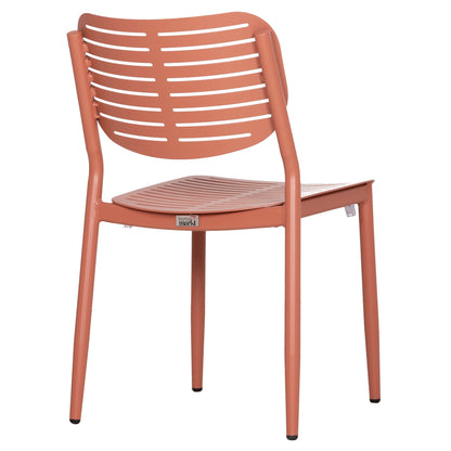 DINING CHAIR HILLIARD HM6645.08 ALUMINUM IN TERRACOTTA COLOR 46x54x78Hcm