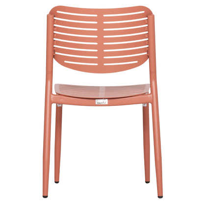 DINING CHAIR HILLIARD HM6645.08 ALUMINUM IN TERRACOTTA COLOR 46x54x78Hcm