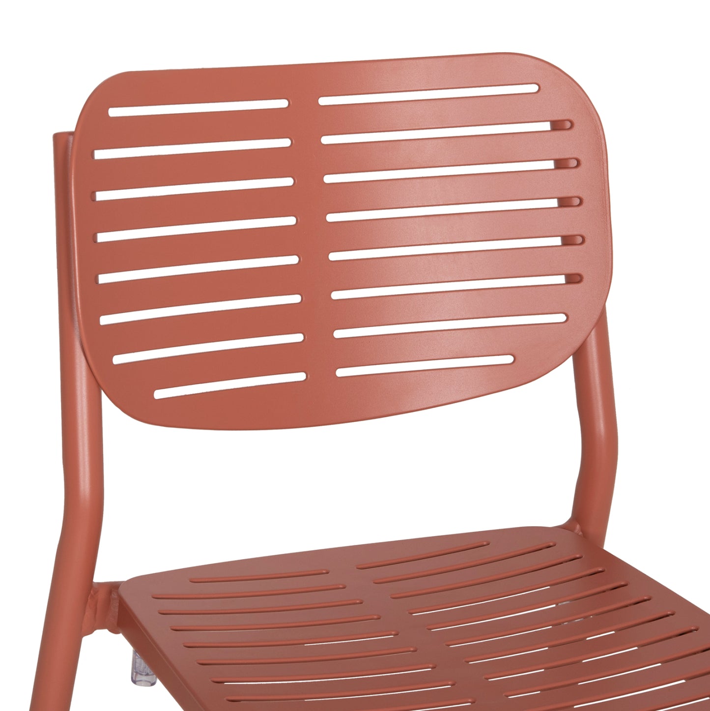 DINING CHAIR HILLIARD HM6645.08 ALUMINUM IN TERRACOTTA COLOR 46x54x78Hcm