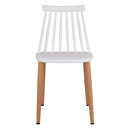Dining chair HM8052.01 Vanessa White with metallic legs 43x46,5x82cm