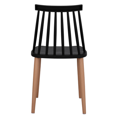 Dining chair HM8052.02 Vanessa Black with metallic legs 43x46,5x82cm