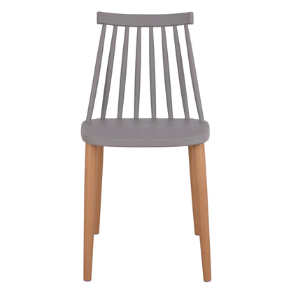 Dining chair HM8052.10 Vanessa grey with metallic legs 43x46,5x82cm
