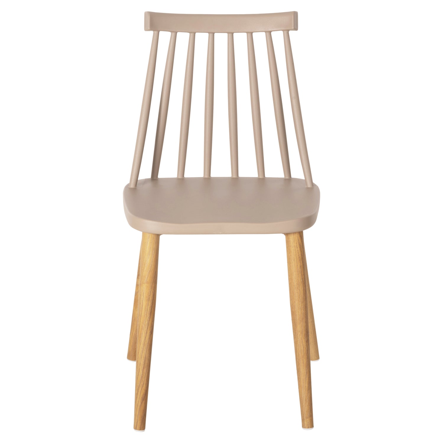 Dining chair HM8052.25 Vanessa Cappuccino with metallic legs 42.5x44x81H cm.