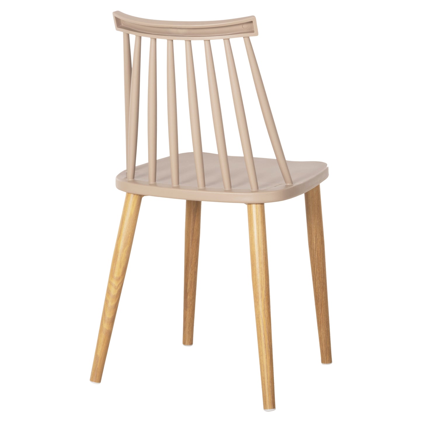 Dining chair HM8052.25 Vanessa Cappuccino with metallic legs 42.5x44x81H cm.