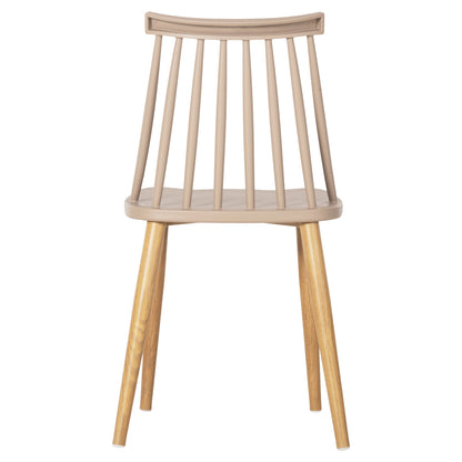 Dining chair HM8052.25 Vanessa Cappuccino with metallic legs 42.5x44x81H cm.