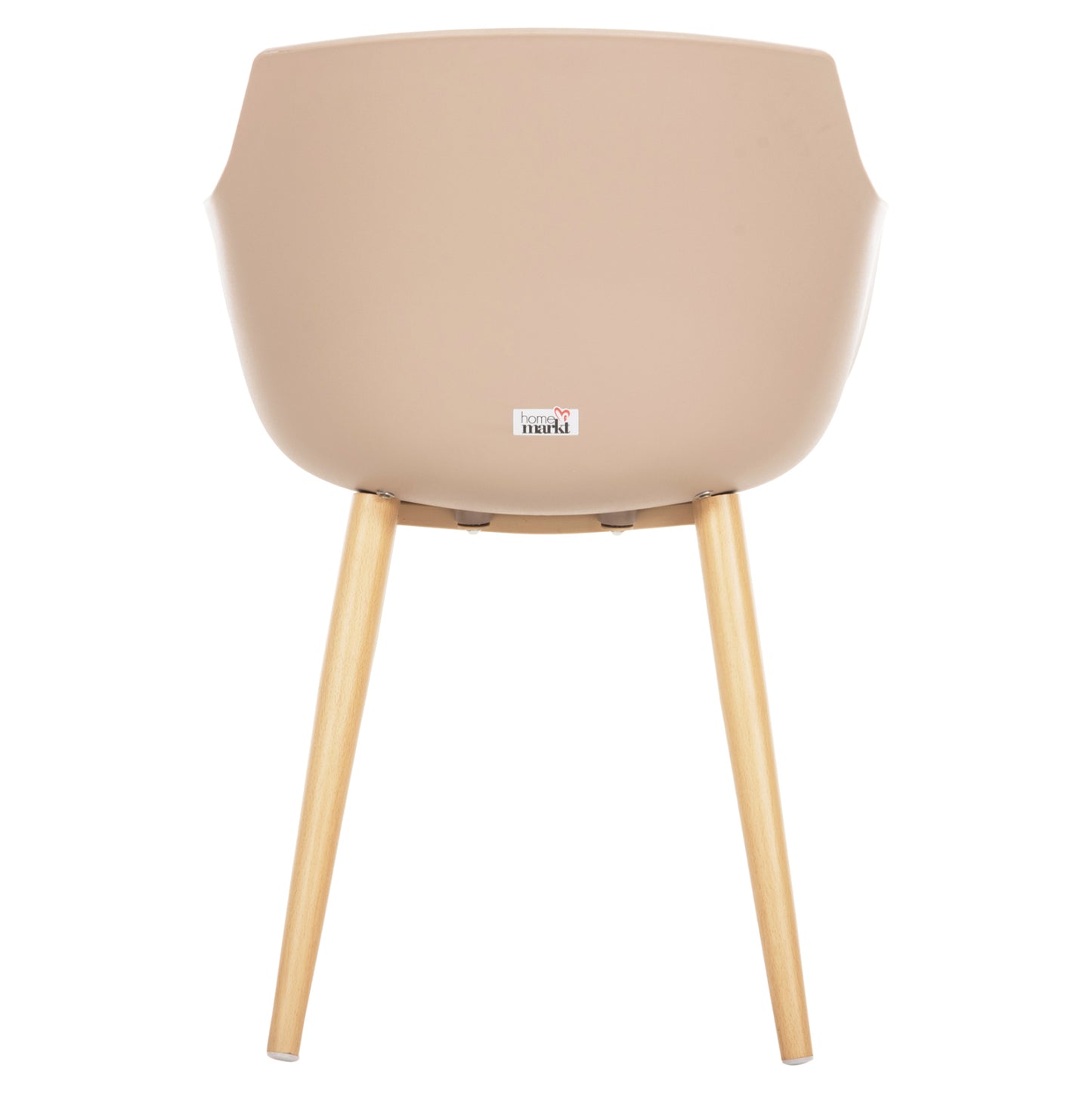 DINING CHAIR LUCIE HM8242.11 CAPPUCCINO PP-METAL LEGS IN WOOD COLOR 56x55.5x80Hcm.