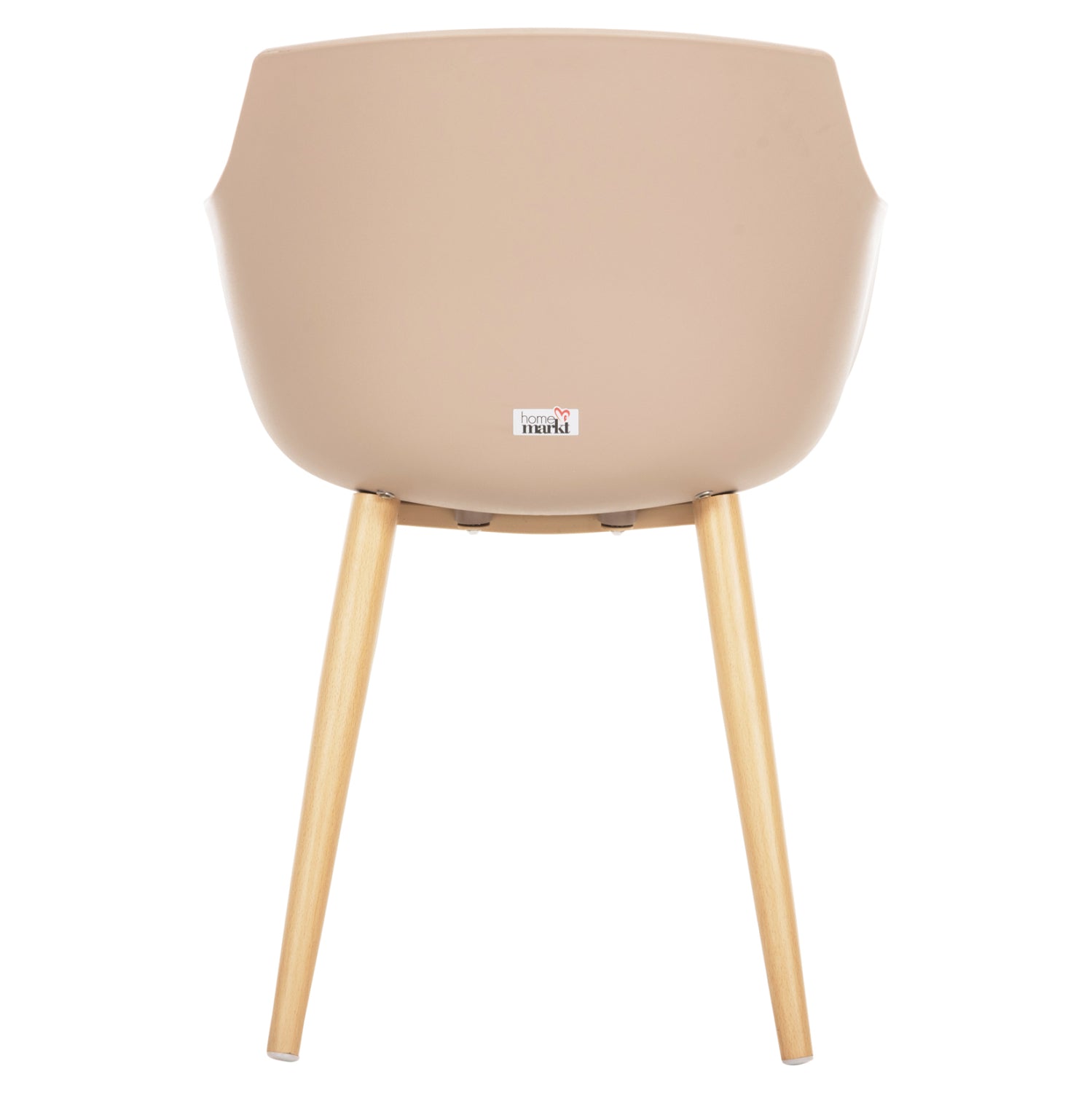 DINING CHAIR LUCIE HM8242.11 CAPPUCCINO PP-METAL LEGS IN WOOD COLOR 56x55.5x80Hcm.