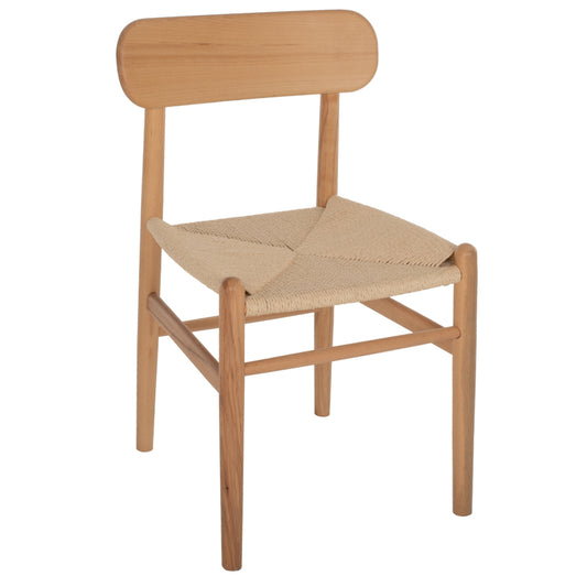 DINING CHAIR HELSINKI HM9492.01 BEECH WOOD AND ROPE IN NATURAL COLOR 46.5x41x80Ηcm.