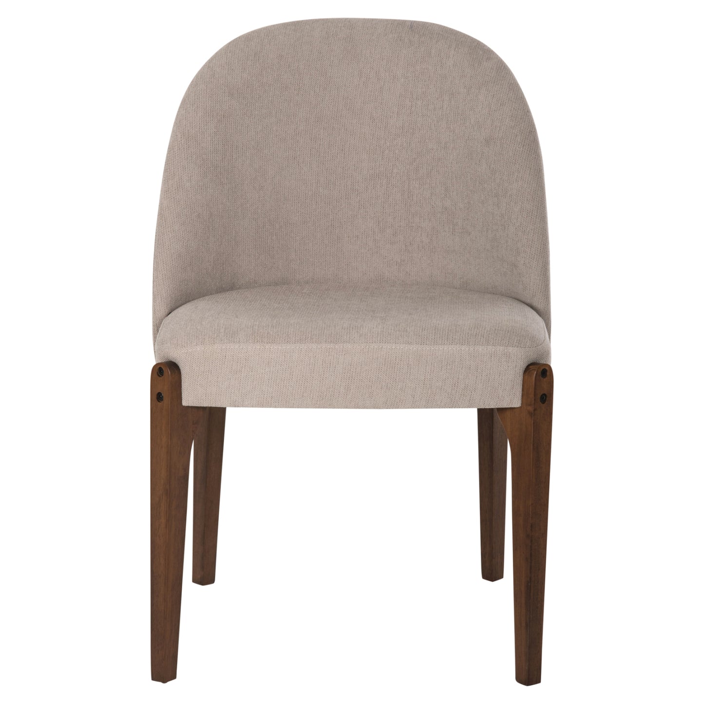 DINING CHAIR RAMMER HM9744.02 RUBBERWOOD IN WALNUT-ECRU FABRIC 57x55x86Hcm.