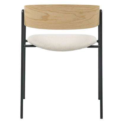 DINING CHAIR KORIN HM9975.01 METAL-BEIGE FABRIC-PLYWOOD 54x51x72,5Hcm.