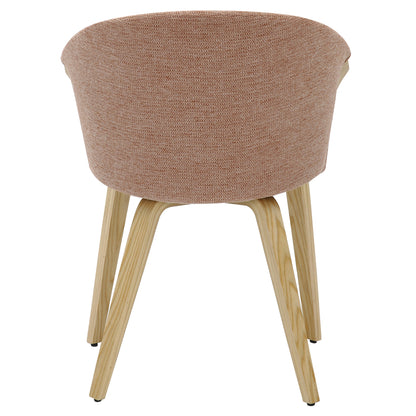 DINING CHAIR JESPER HM9977.01 PLYWOOD FRAME IN OAK-REDWOOD FABRIC 61x54x74Hcm.