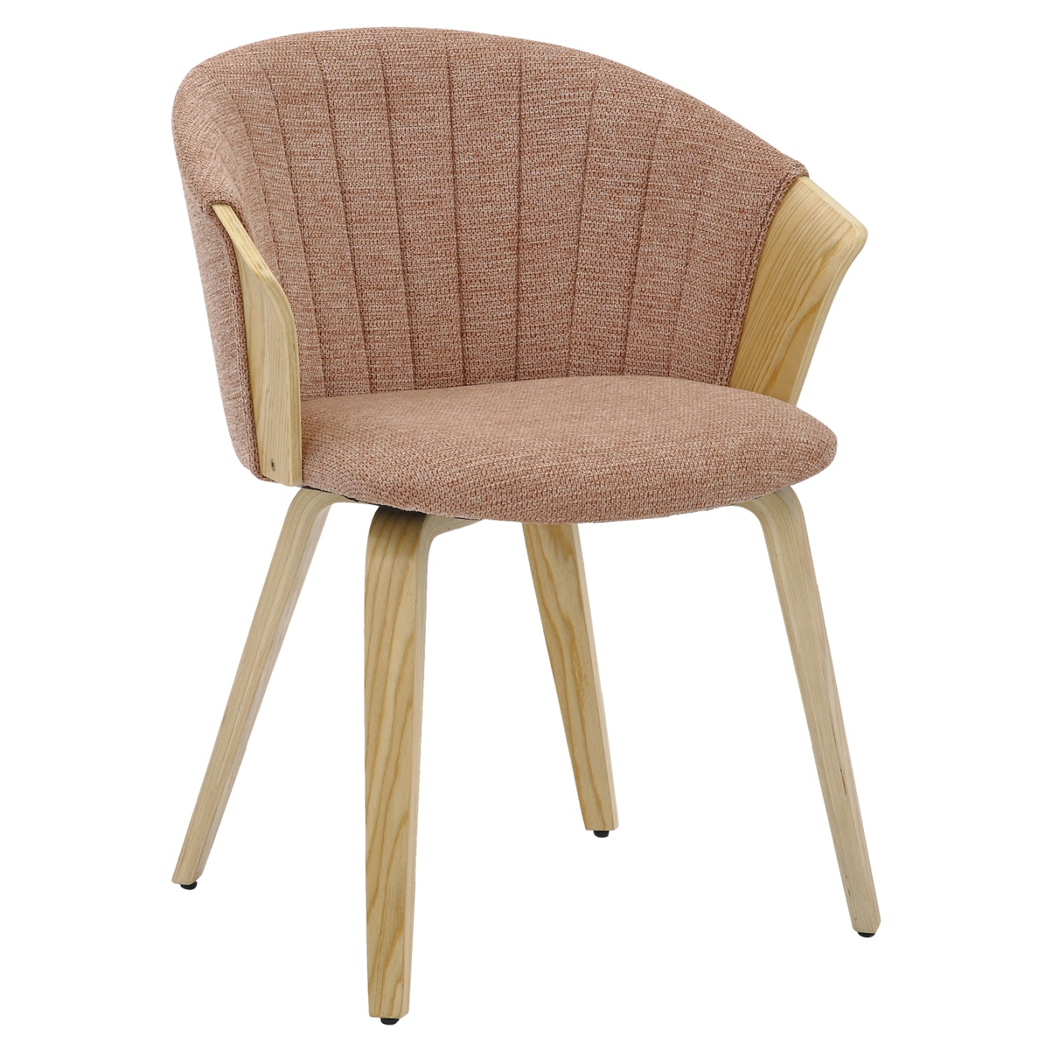 DINING CHAIR JESPER HM9977.01 PLYWOOD FRAME IN OAK-REDWOOD FABRIC 61x54x74Hcm.