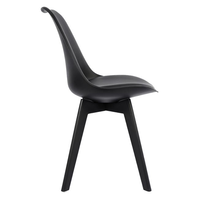 Chair Vegas HM0033.32 POLYPROPYLENE-PU-BLACK 47,5x55x82 cm