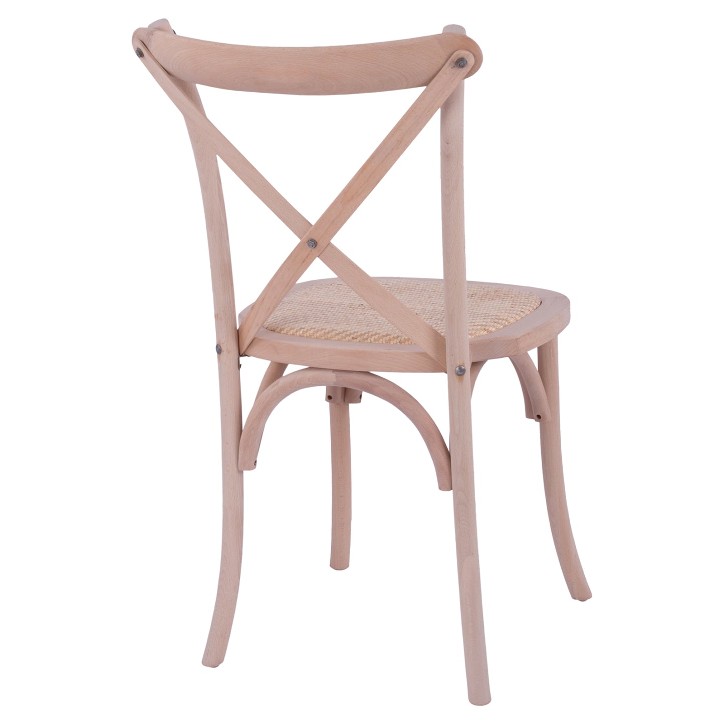 Chair Owen Wooden Stackable from beech wood unpainted with crossed back HM8575.20 45x55,5x90 cm