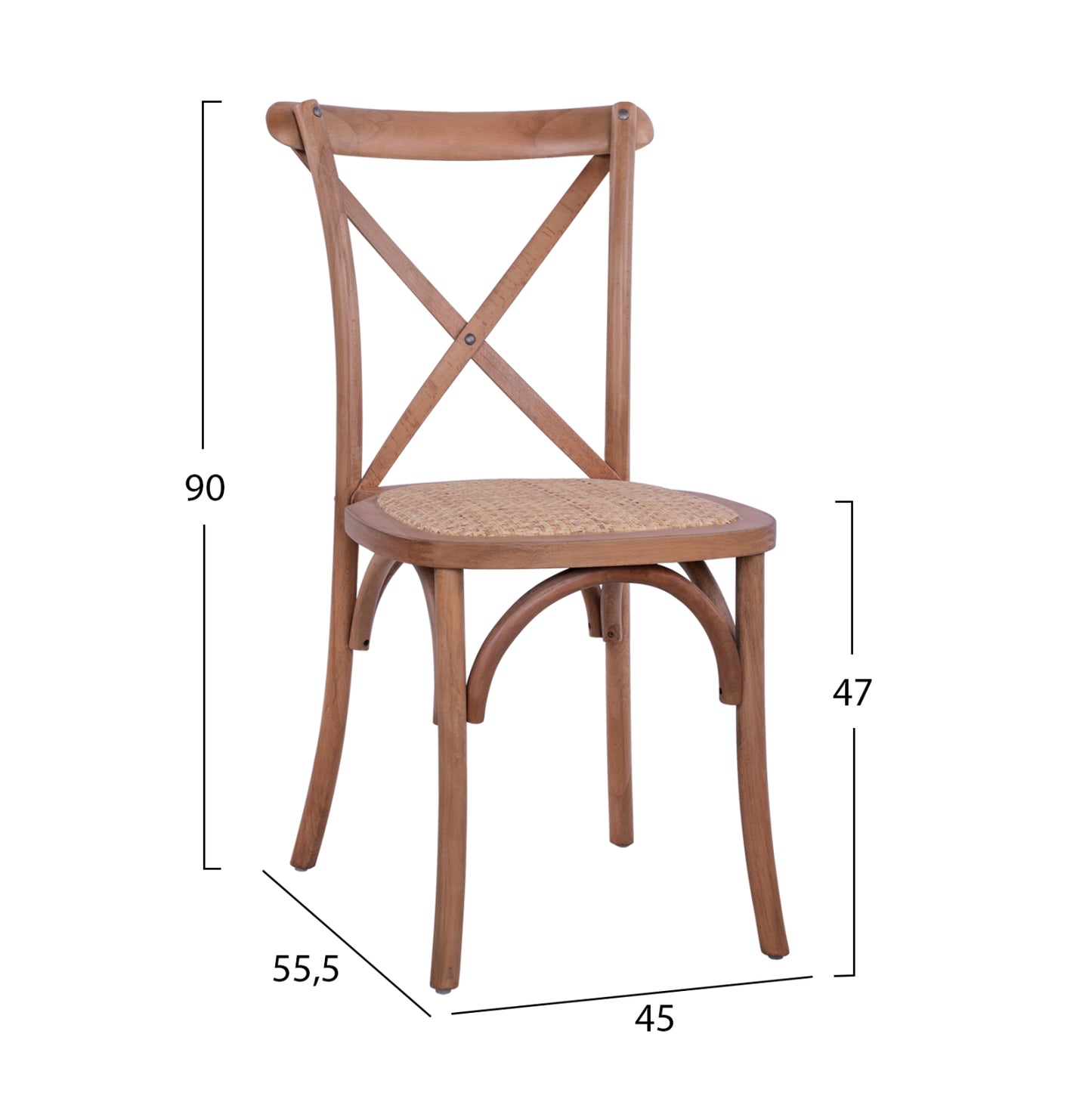 COFFEE SHOP CHAIR OWEN HM8575.01 STACKABLE--BEECH WOOD IN NATURAL COLOR 45x55,5x90Hcm.
