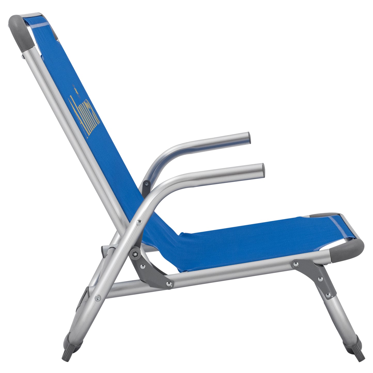 BEACH CHAIR HEAVY DUTY ALUMINUM ALMIRA HM5053.01 BLUE TEXTILENE--HIGH BACKREST 55x71x66Hcm