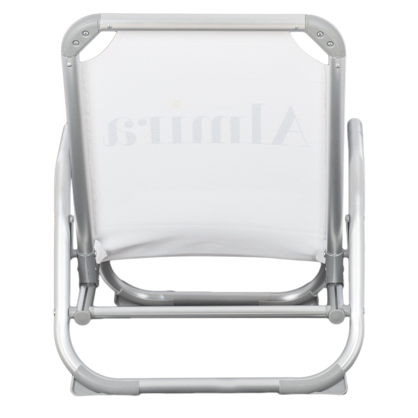 BEACH CHAIR HEAVY DUTY ALUMINUM ALMIRA HM5053.03 WHITE TEXTILENE--HIGH BACKREST 55x71x66Hcm