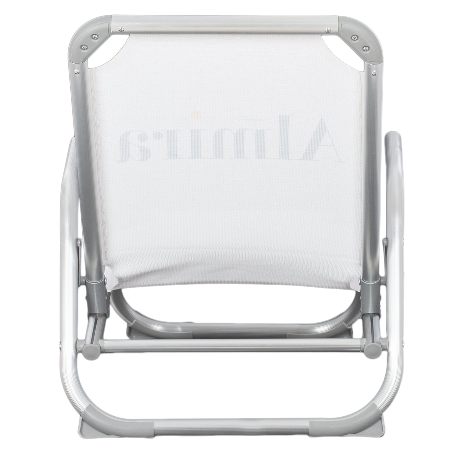 BEACH CHAIR HEAVY DUTY ALUMINUM ALMIRA HM5053.03 WHITE TEXTILENE--HIGH BACKREST 55x71x66Hcm