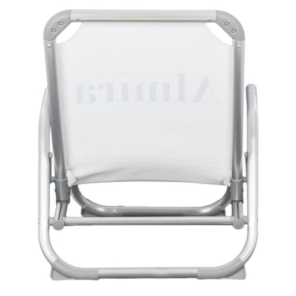 BEACH CHAIR HEAVY DUTY ALUMINUM ALMIRA HM5053.03 WHITE TEXTILENE--HIGH BACKREST 55x71x66Hcm