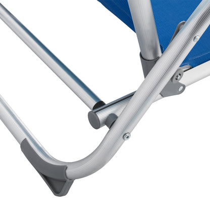 BEACH CHAIR HEAVY DUTY ALUMINUM ALMIRA HM5053.01 BLUE TEXTILENE--HIGH BACKREST 55x71x66Hcm
