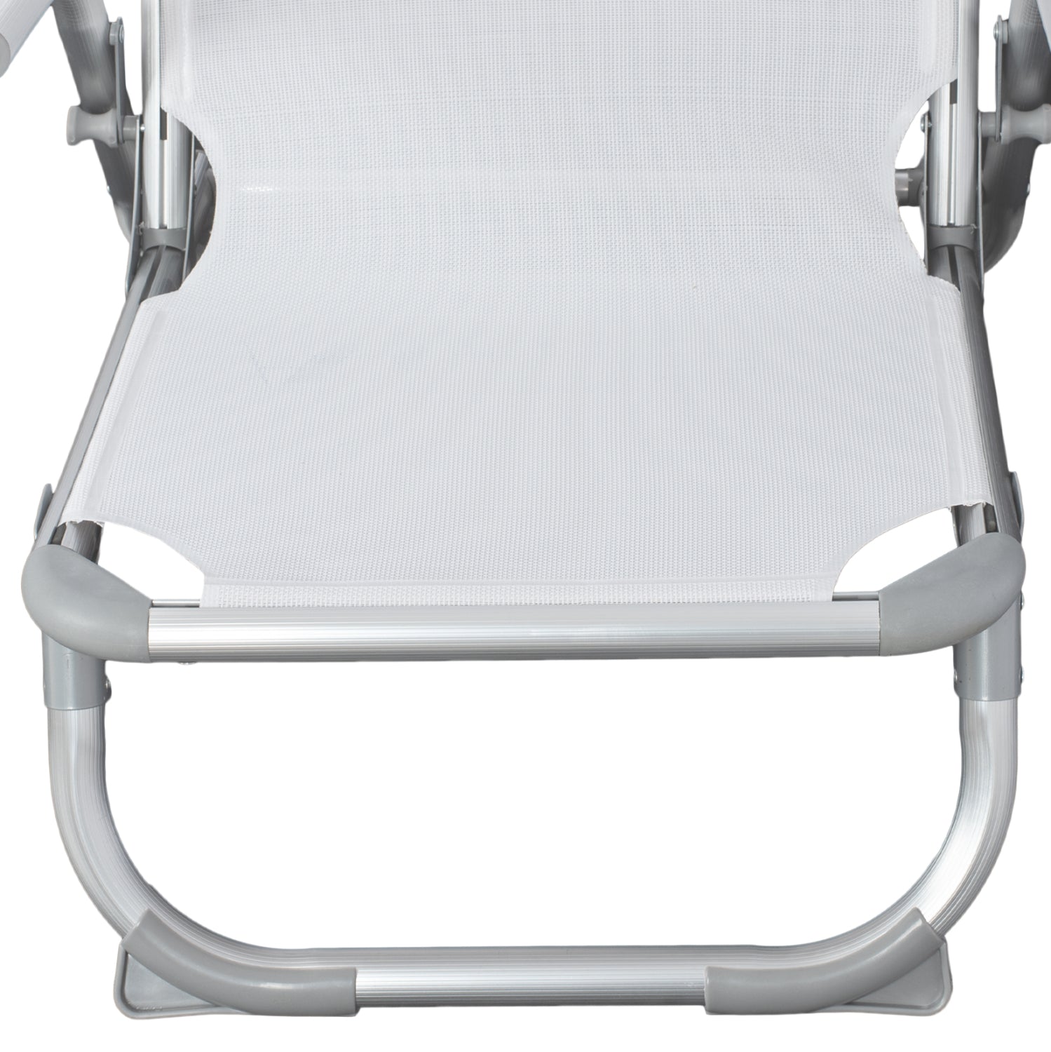 BEACH CHAIR HEAVY DUTY ALUMINUM ALMIRA HM5053.03 WHITE TEXTILENE--HIGH BACKREST 55x71x66Hcm