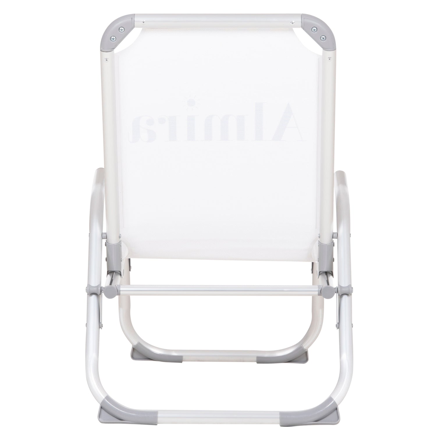 RAISED BEACH CHAIR HEAVY DUTY ALUMINUM ALMIRA HM6431.03 WHITE TEXTILENE 53x68x80Hcm