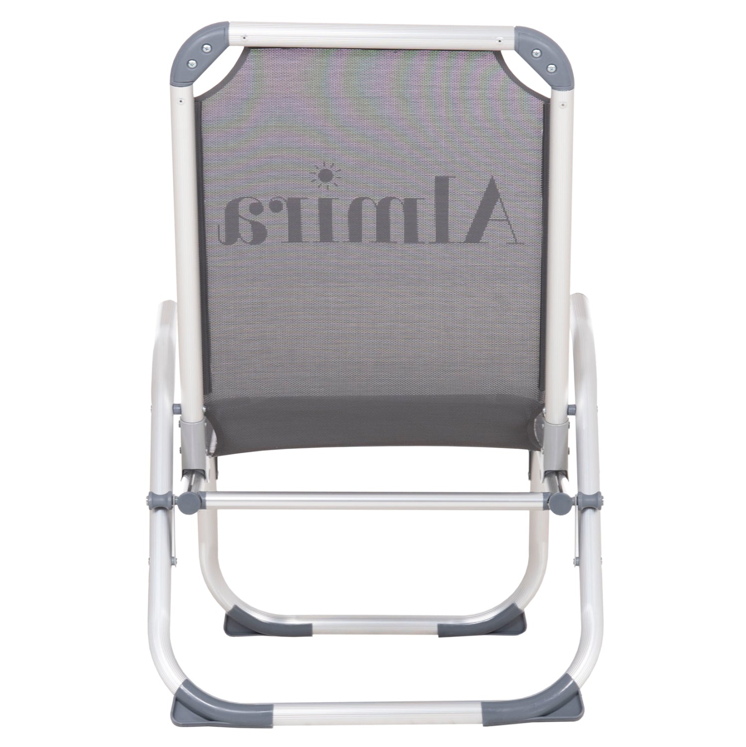 RAISED BEACH CHAIR HEAVY DUTY ALUMINUM ALMIRA HM6431.10 GREY TEXTILENE 53x68x80Hcm