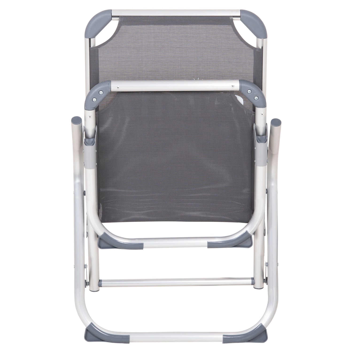 RAISED BEACH CHAIR HEAVY DUTY ALUMINUM ALMIRA HM6431.10 GREY TEXTILENE 53x68x80Hcm