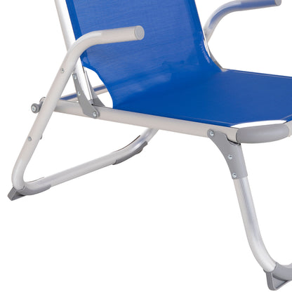 RAISED BEACH CHAIR HEAVY DUTY ALUMINUM ALMIRA HM6431.01 BLUE TEXTILENE 53x68x80Hcm
