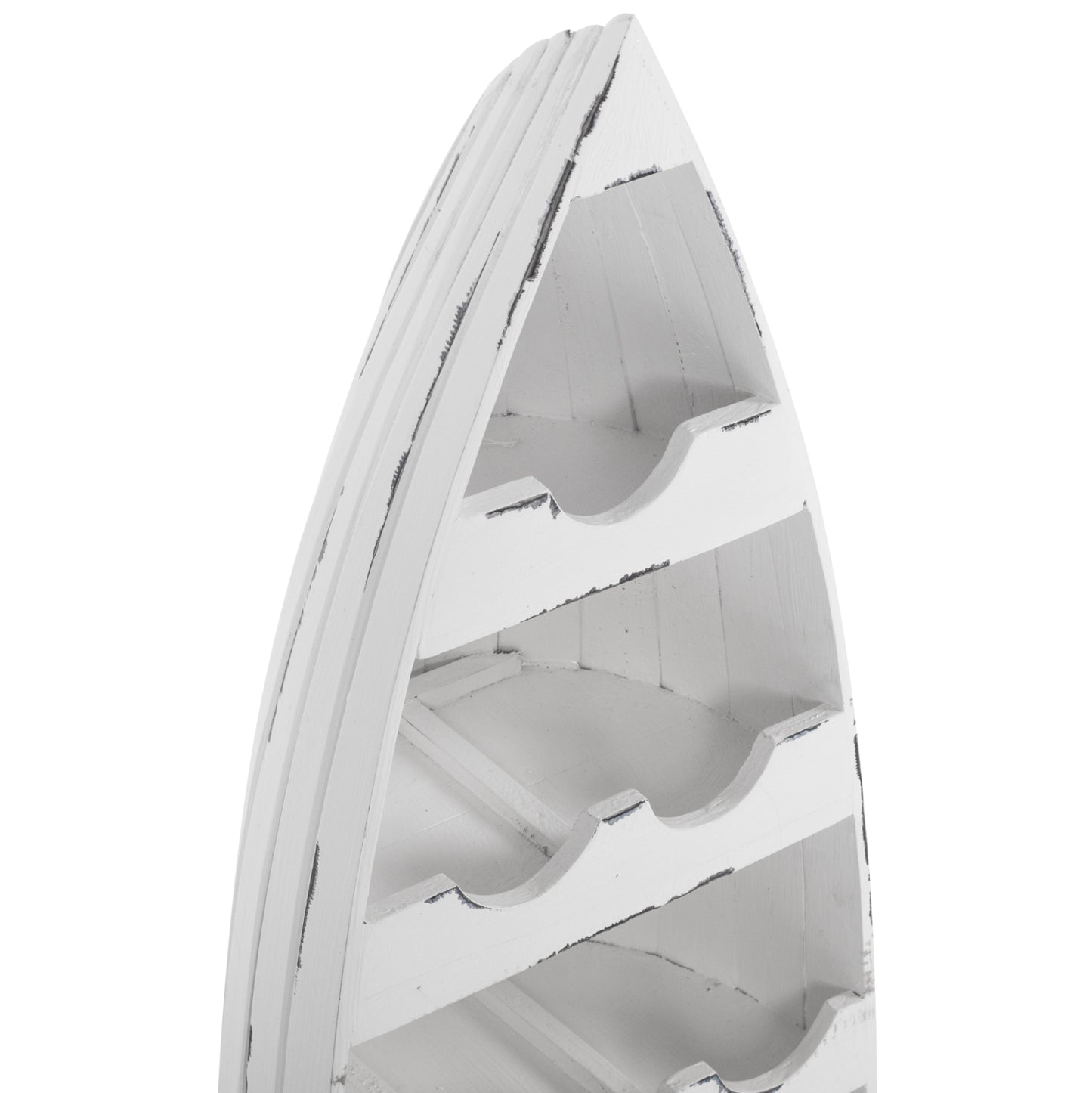 BOTTLE RACK VERTICAL BOAT SHAPE 10 PLACES MAHOGANY WOOD HM9493 36x26x92,5H cm