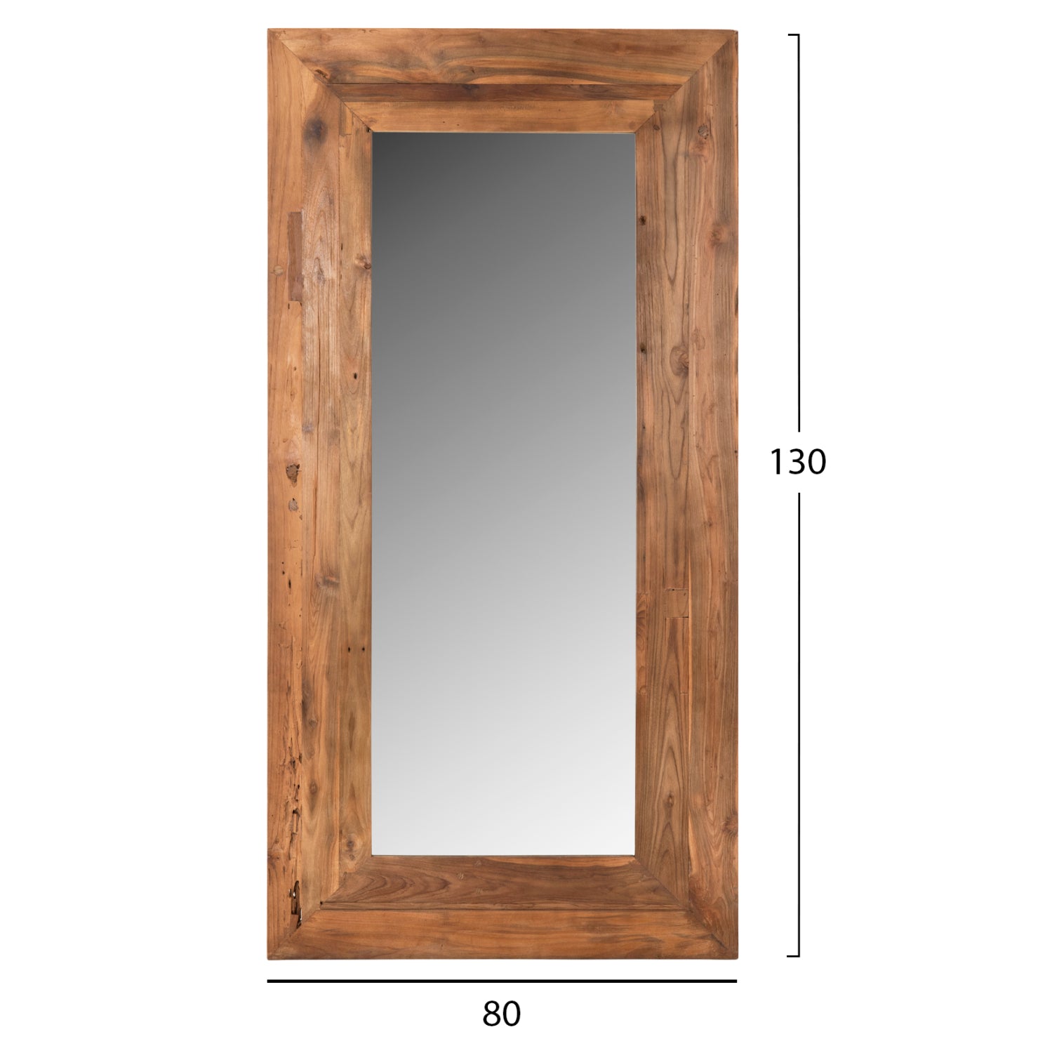 WALL MIRROR YORKSHIRE HM4268 RECYCLED TEAK WOOD FRAME 80x130cm.