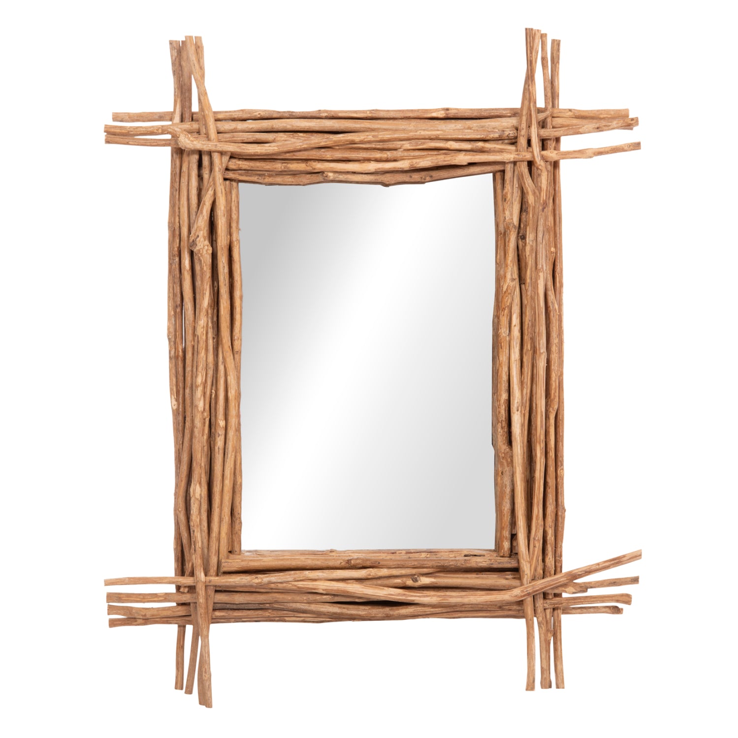 WALL MIRROR TWIGGER HM4442 DRIFTWOOD IN NATURAL COLOR 80x15x100Hcm.