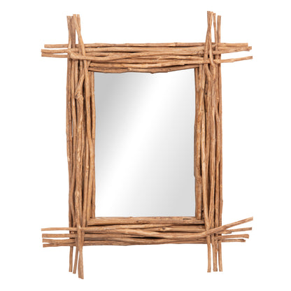 WALL MIRROR TWIGGER HM4442 DRIFTWOOD IN NATURAL COLOR 80x15x100Hcm.
