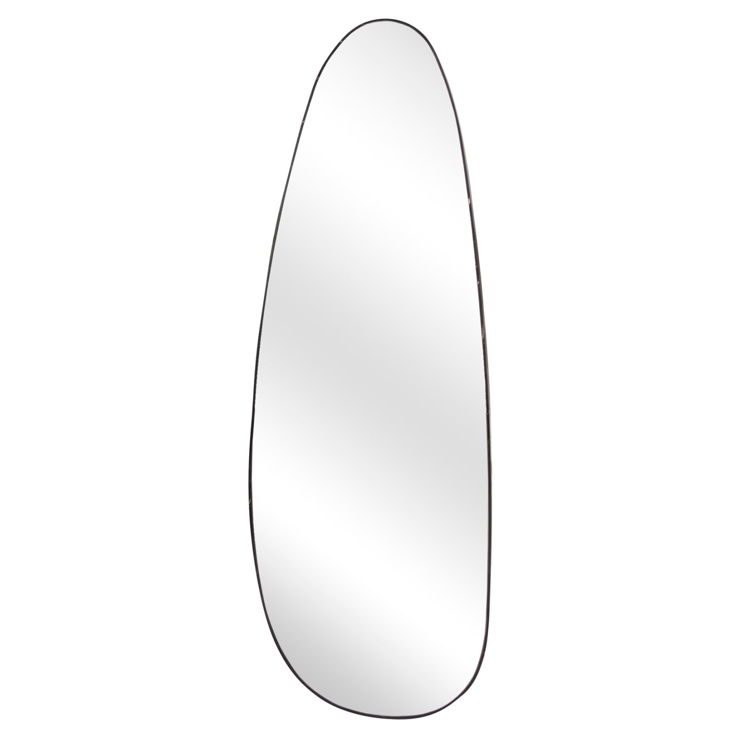 WALL MIRROR CRITHER HM4486.01 MDF FRAME IN BLACK MARBLE COLORING 49x140Hcm.