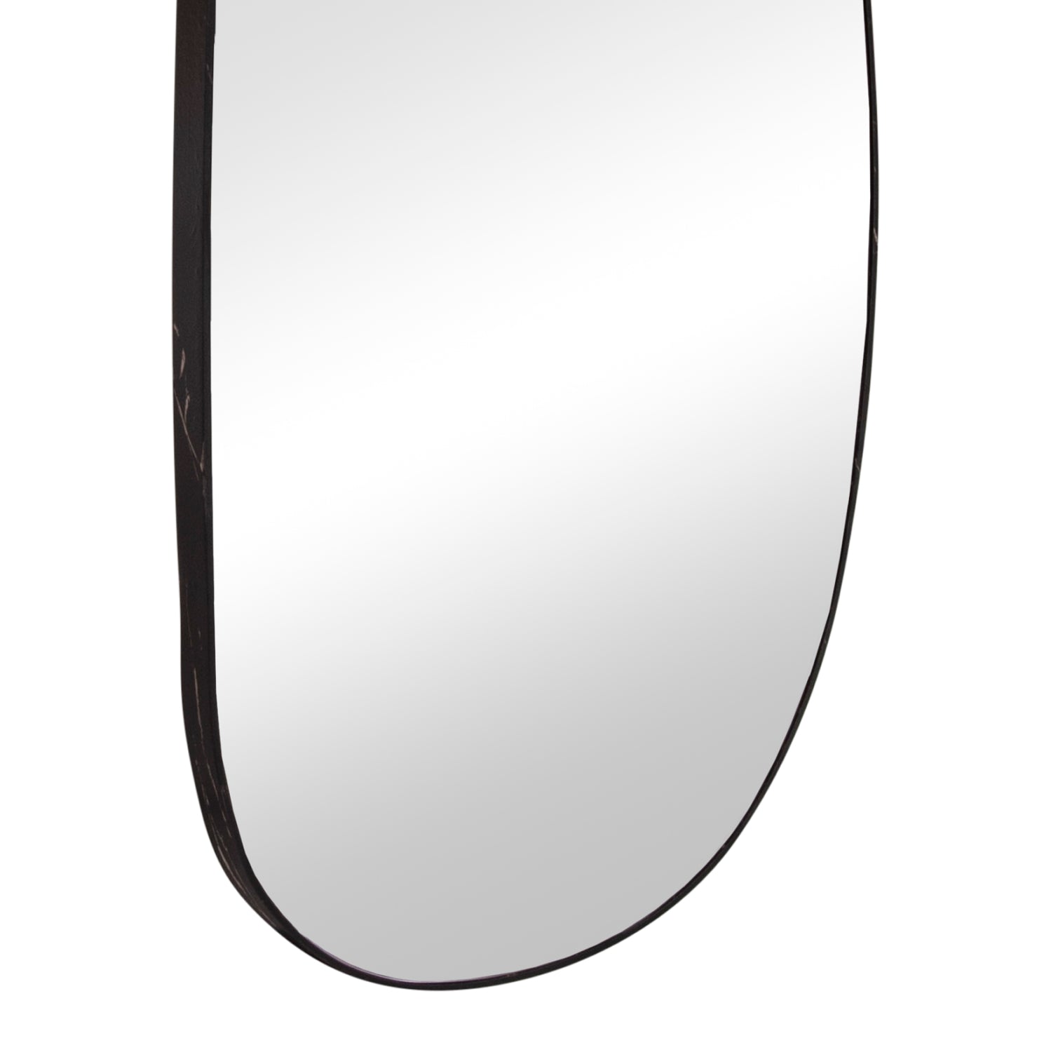WALL MIRROR CRITHER HM4486.01 MDF FRAME IN BLACK MARBLE COLORING 49x140Hcm.