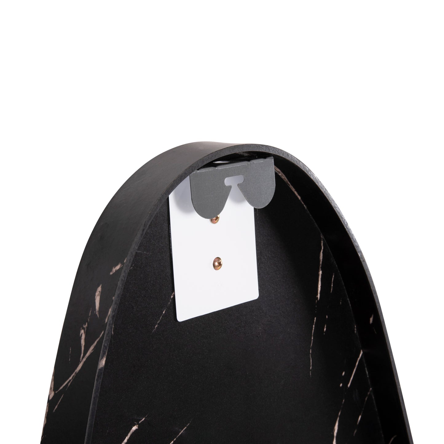 WALL MIRROR CRITHER HM4486.01 MDF FRAME IN BLACK MARBLE COLORING 49x140Hcm.